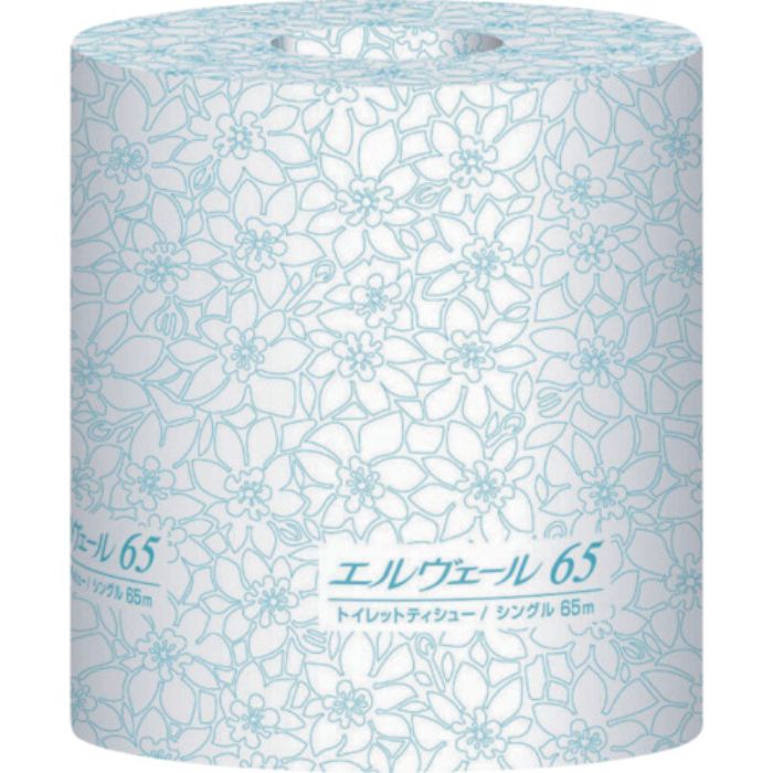 エリエール エルヴェールトイレットティシューシングル65m個包装ミシン目入り(Tcode:8285727)