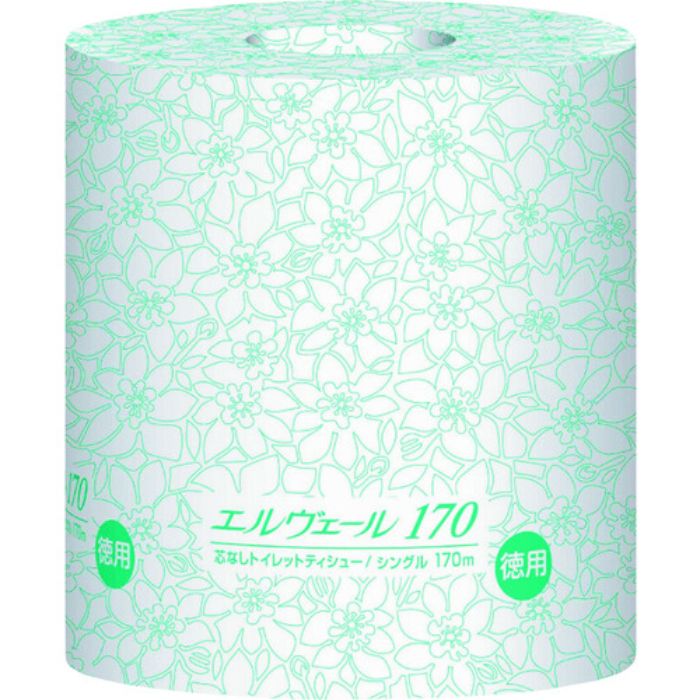 エリエール エルヴェールトイレットティシューシングル170m個包装芯なし(Tcode:4695615)