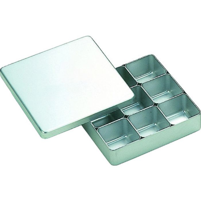 TRUSCO アルミ検食容器 ボックス9個付 150X150X38(Tcode:2072803)