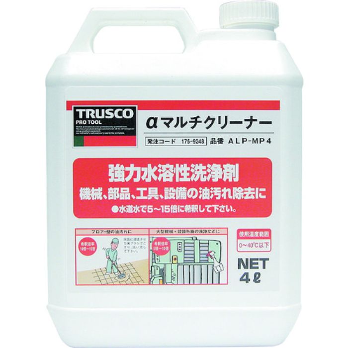 TRUSCO αマルチクリーナー 4L(Tcode:1759248)