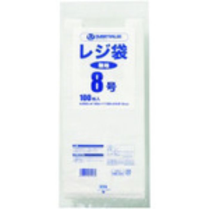 JTX 708121)レジ袋 8号 100枚 B908J (Tcode:1966286)