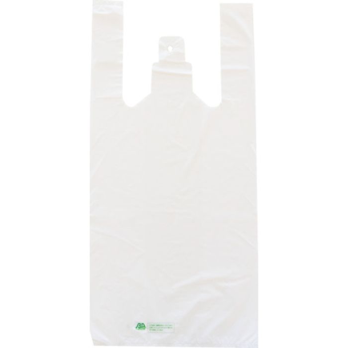 TRUSCO バイオマスプラスチック配合レジ袋 30/40号 (480X390mm)乳白 100枚入(Tcode:2566763)