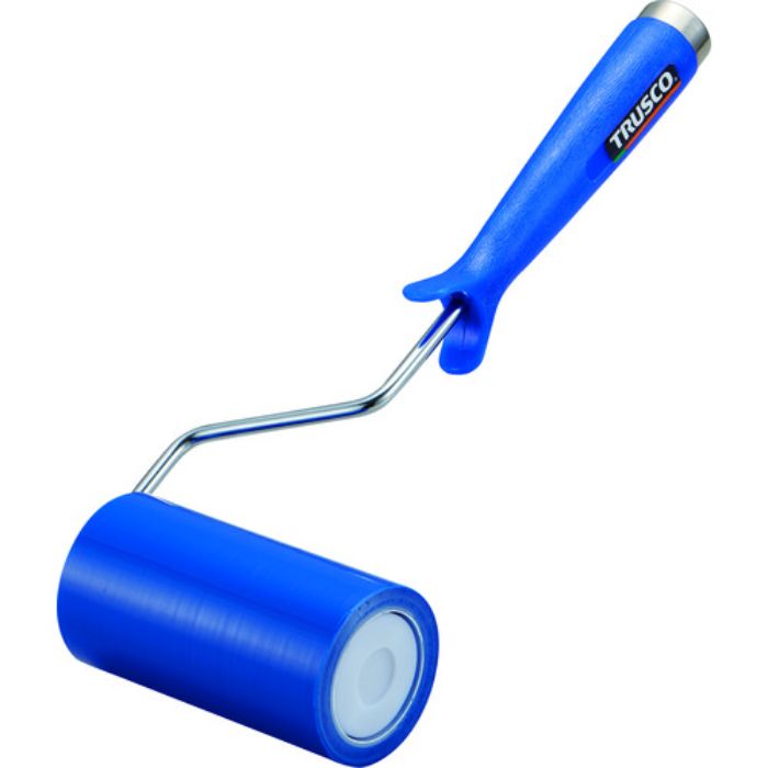 TRUSCO クリーンルーム用粘着ローラー4インチ用ハンドル 粘着ローラー青1巻付 2重袋入(Tcode:1372453)
