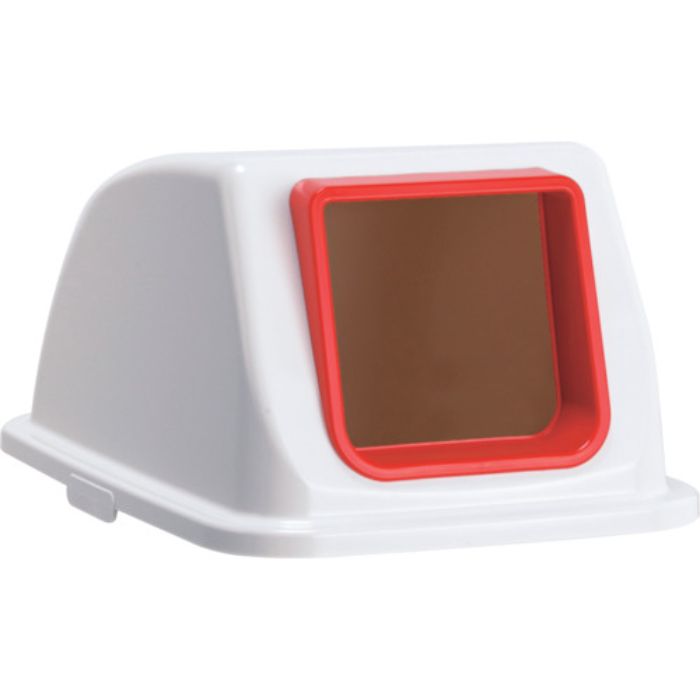 テラモト エコ分別カラーペールW90 蓋 赤オープン もえるゴミ(Tcode:3111359)