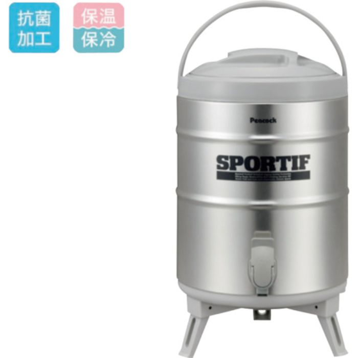 ピーコック魔法瓶 ステンレスキーパー広口タイプ 9.5L シルバー(Tcode:4104825)