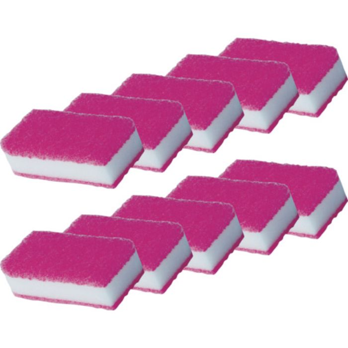TRUSCO まとめ買い 抗菌ソフトスポンジ ピンク 10個入(Tcode:8191367)