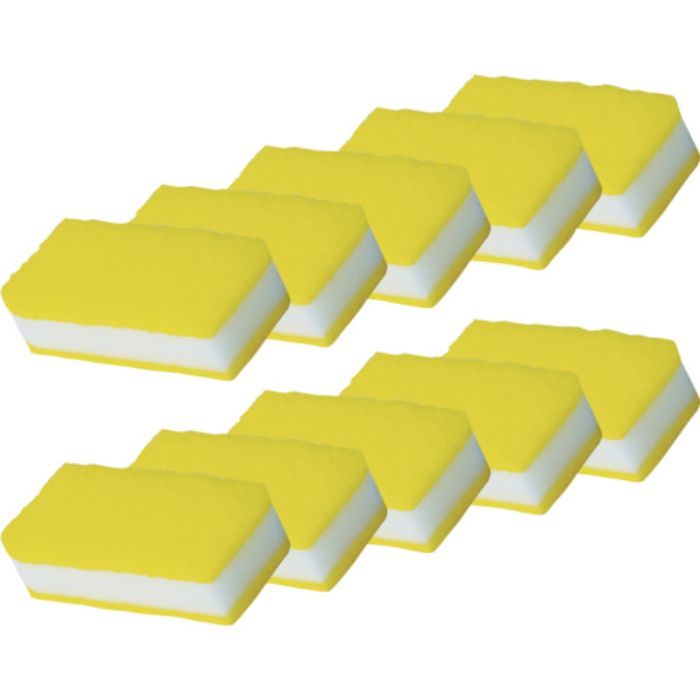 TRUSCO まとめ買い 抗菌ソフトスポンジ イエロー 10個入(Tcode:8191366)