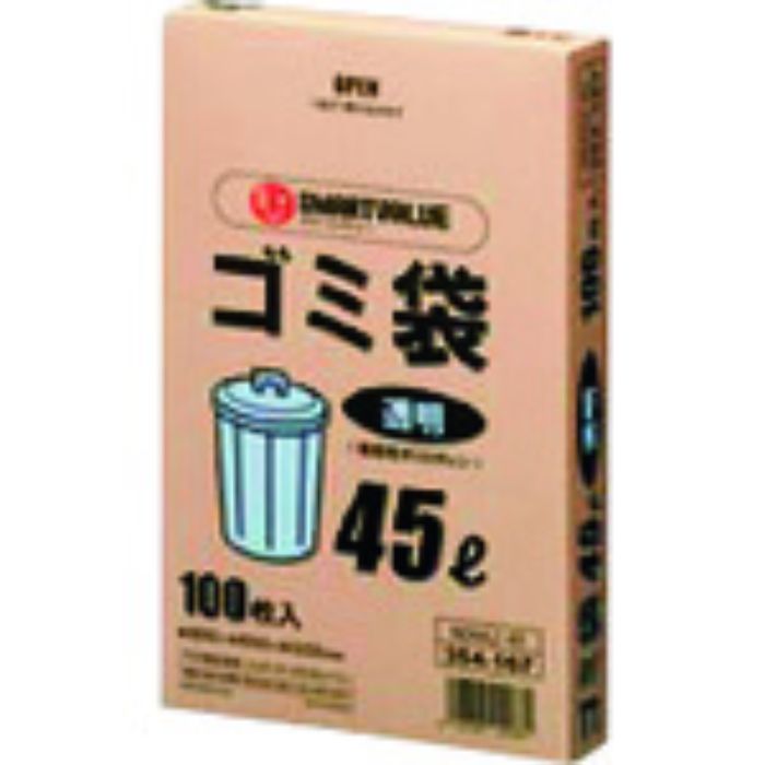 JTX 354404)ゴミ袋LDD 透明45L 500枚N044J45P(Tcode:1956933)