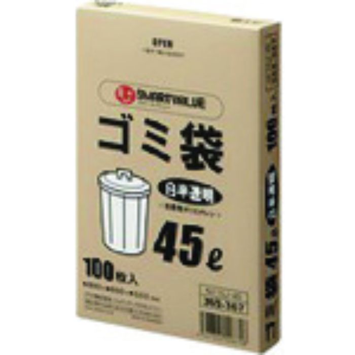 JTX 365367)ゴミ袋LDD白半透明45L100枚 N115J45(Tcode:1966304)