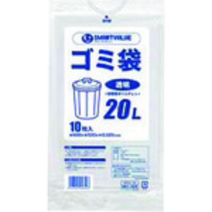 JTX 861305)ゴミ袋LDD 透明 20L10枚 N208J-20(Tcode:1961576)