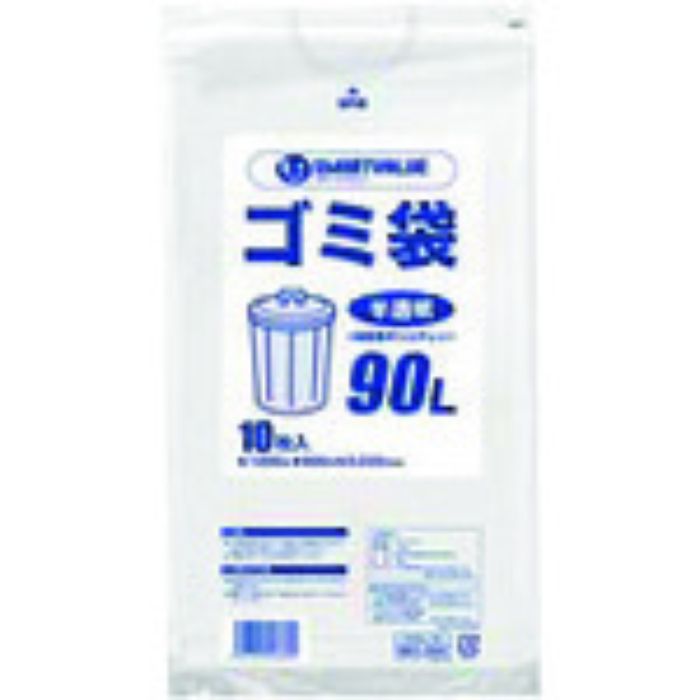 JTX 861304)ゴミ袋LDD半透明 90L10枚 N209J-90(Tcode:1960039)