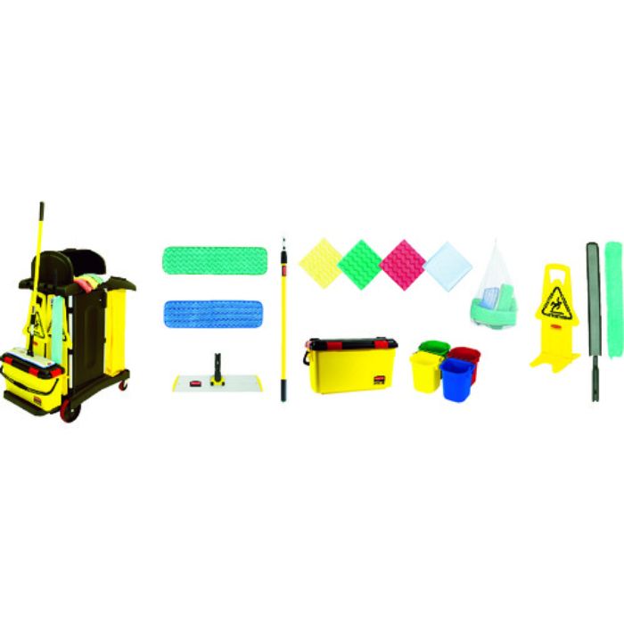 ラバーメイド ジャニターカート クリーニングセット(Tcode:8559542)