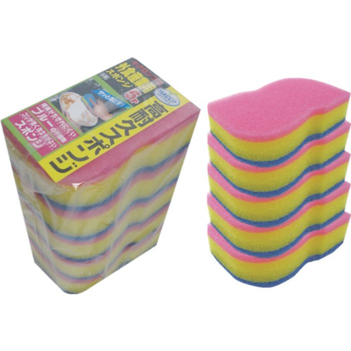 キクロン キクロンプロ外食産業用スポンジ ピンク (5個入)(Tcode:4489900)