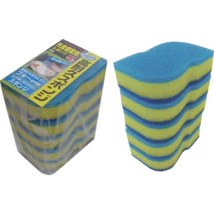 キクロン キクロンプロ外食産業用スポンジ ブルー (5個入)(Tcode:4489918)