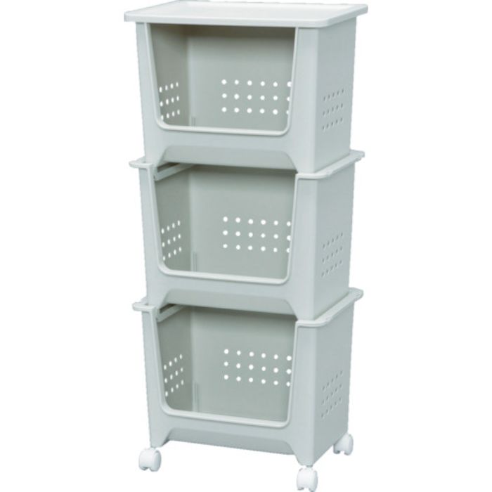 IRIS 267745 スタックバスケット オフホワイト(Tcode:4750233)