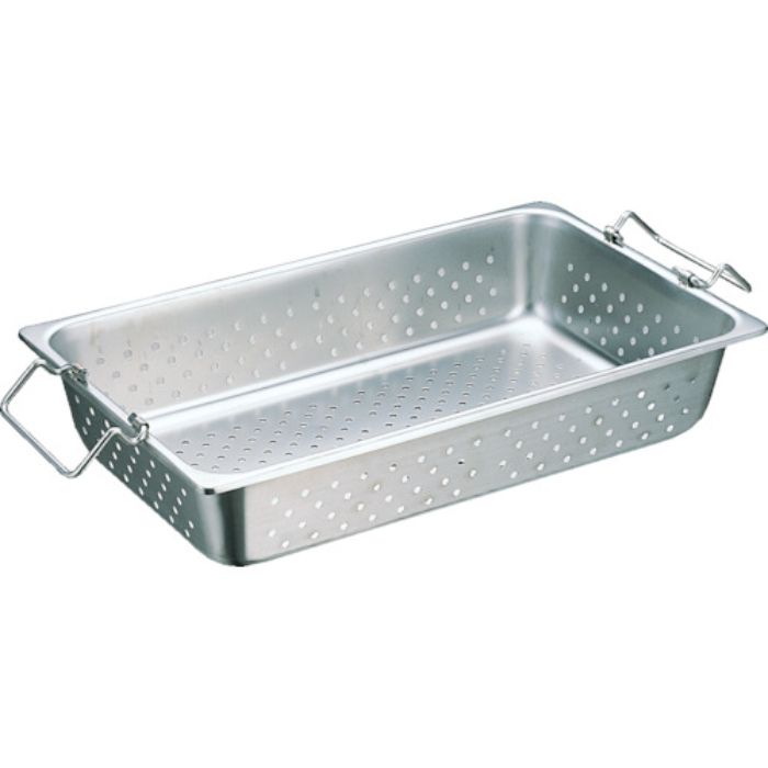 スギコ ハンドル付穴明パン SUS304 1/2サイズ 325×265×100(Tcode:5008166)
