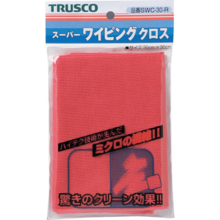 TRUSCO スーパーワイピングクロス 300mmX300mm 赤(Tcode:2196069)