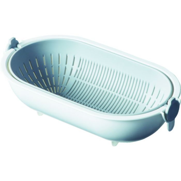 TRUSCO スピンホイールコランダーオーバル グレー(Tcode:1151336)