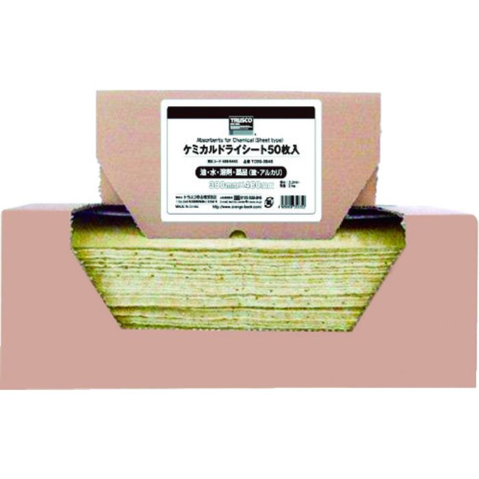 TRUSCO ケミカルドライシート 380×480  50枚入(Tcode:4886445)