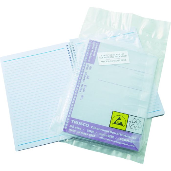 TRUSCO クリーンルーム用リングノート A5(Tcode:1157379)