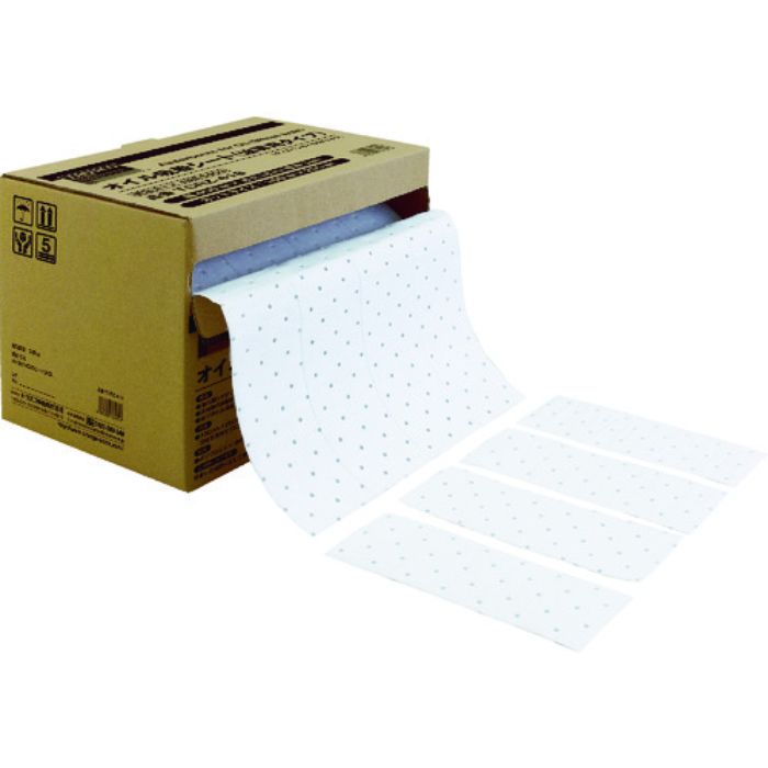 TRUSCO 油吸着シート 油専用 ミシン目入り ディスペンサー箱入り(1巻入)(Tcode:4886402)