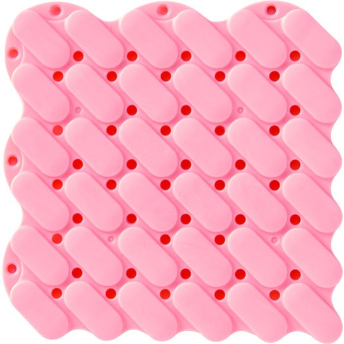 TRUSCO 抗菌・防炎ジョイントスノコ 素足用 ピンク(Tcode:2072737)