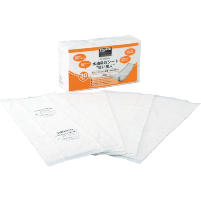 TRUSCO 水油吸収シート 吸い魔人 30枚入(Tcode:3831060)
