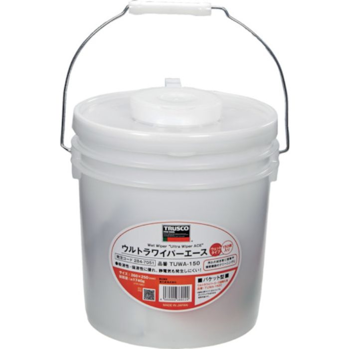 TRUSCO ウルトラワイパーエース ウェットタイプ 150枚入(Tcode:2847051)