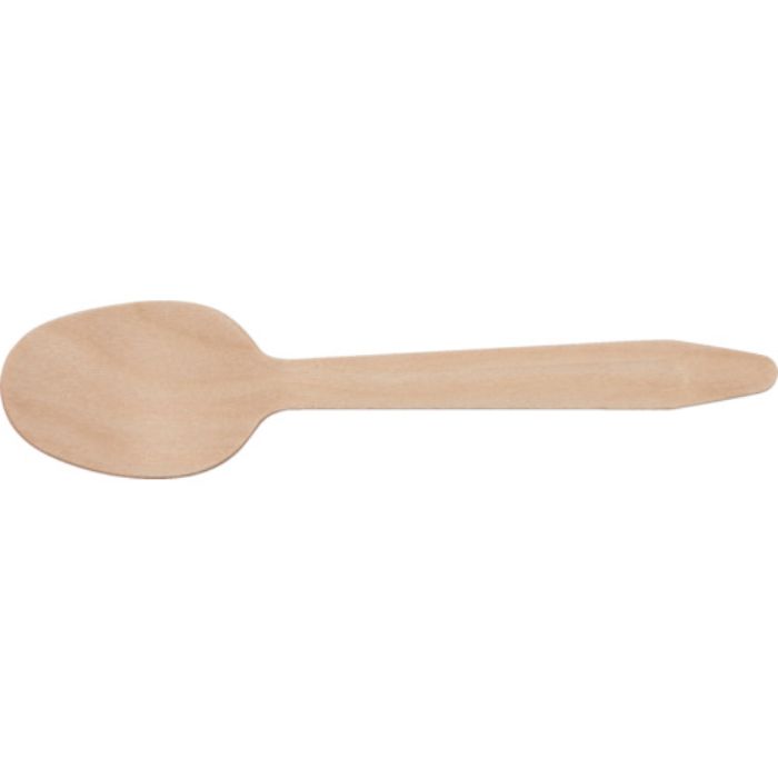 TRUSCO 木製スプーン 全長162mm 100本入(Tcode:1612560)