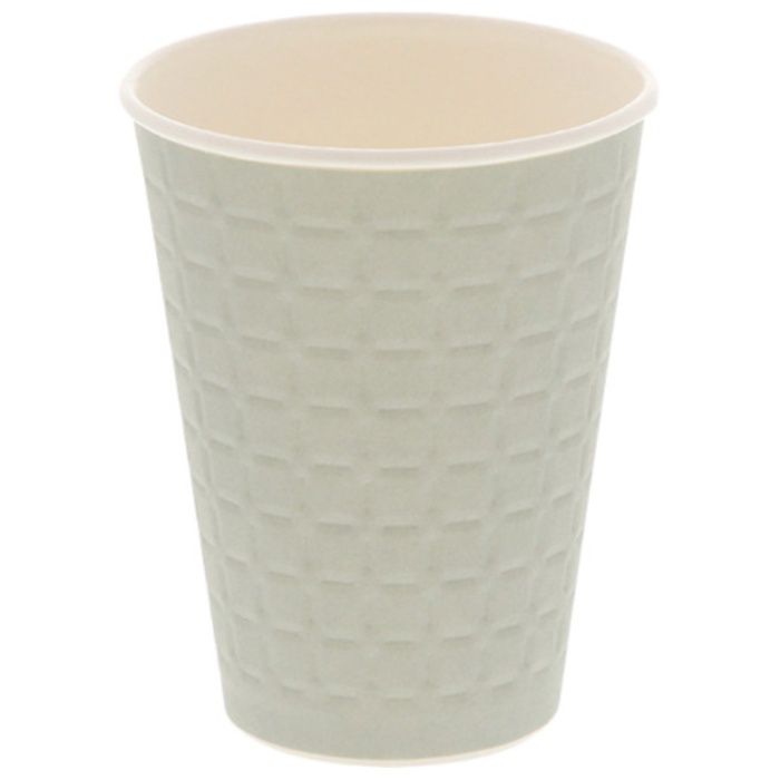 シモジマ　紙コップ　モデレカップ　13オンス(340ml)　グレー