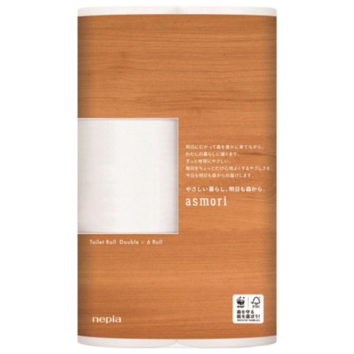 ネピア　トイレットペーパー　アスモリ6ロールx8パック　60Mダブル