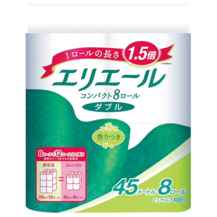 エリエール　トイレットティシュー　コンパクト8R(ダブル)