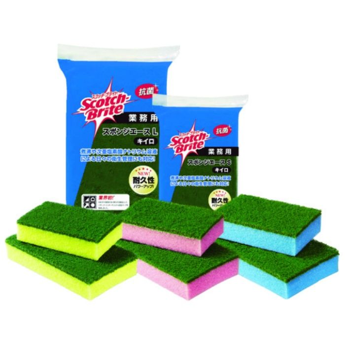 3M　スコッチ・ブライト　スポンジエースS　ブルー　115X75mm