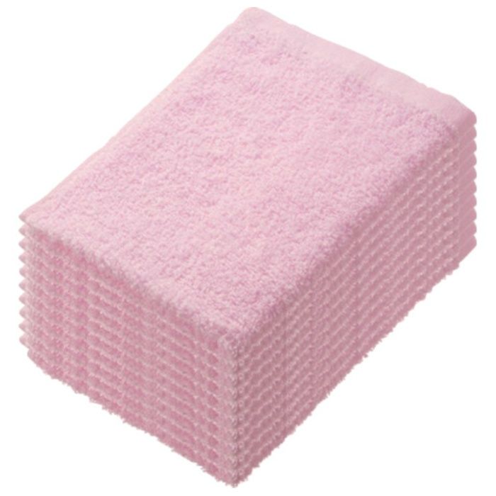 IRL　少し厚手のおしぼりタオル　ピンク