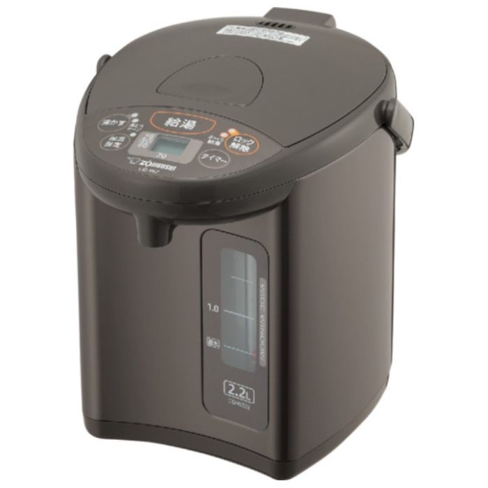 ZOJIRUSHI　マイコン沸とう　電動ポット　CD-WZ22　2.2L　メタリックブラウン