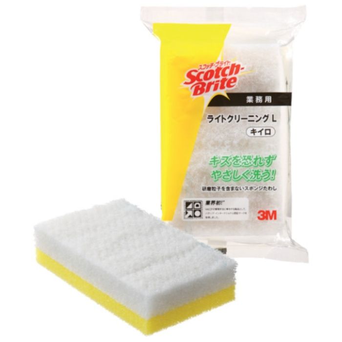 3M　スコッチ・ブライト　ライトクリーニングたわしL　イエロー　140X83mm