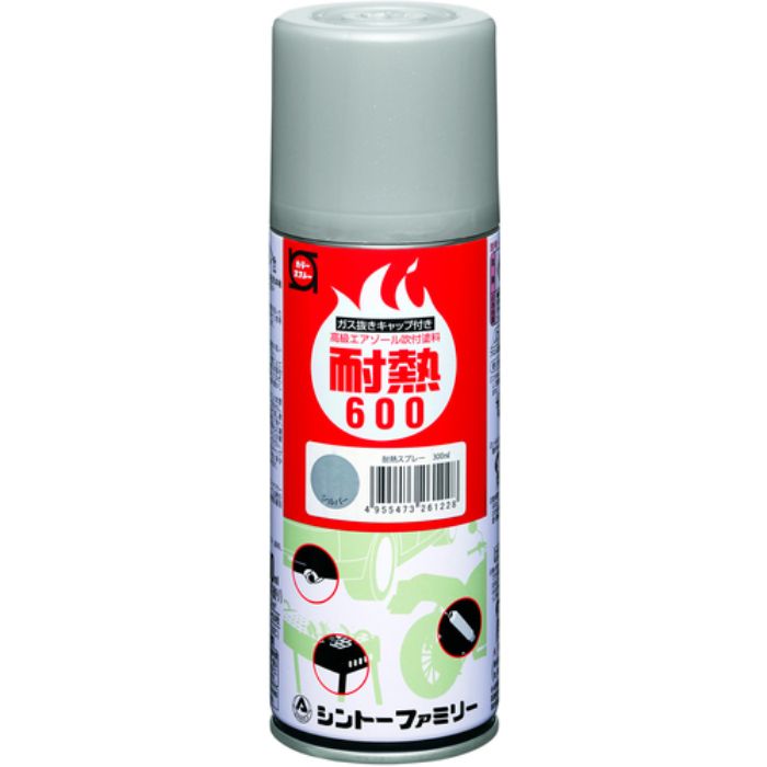 シントー 耐熱用スプレー 黒 300ML(Tcode:4797892)