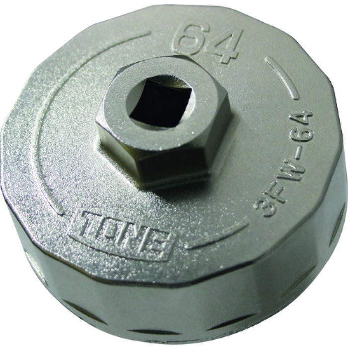 TONE オイルフィルターレンチ 14角 外径72mm 全高35mm 差込角9.5mm(Tcode:1954911)