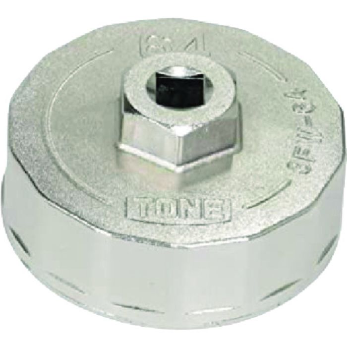 TONE オイルフィルターレンチ 14角 外径75mm 全高35mm 差込角9.5mm 対辺寸法67mm(Tcode:2261850)