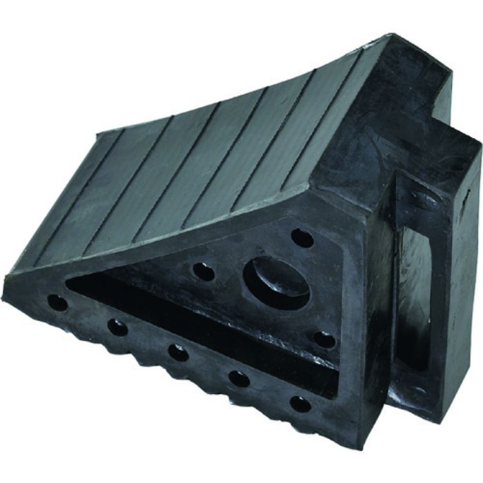 緑十字 タイヤストッパー 乗用車用(2t車迄) H145×W100×D195mm 合成ゴム製(Tcode:1479798)