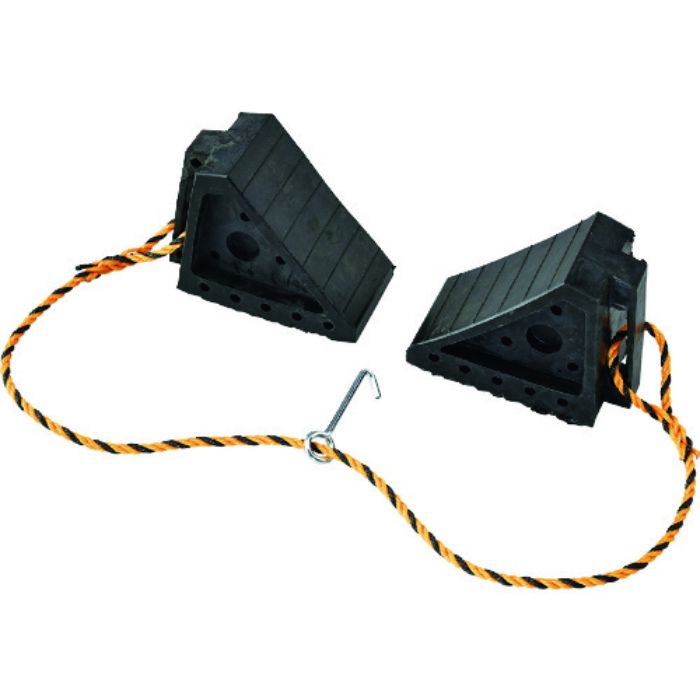 緑十字 タイヤストッパー 乗用車用(2t車迄) 2個1組 タイヤストッパー2 H145×W100×D195mm 合成ゴム製(Tcode:1481345)