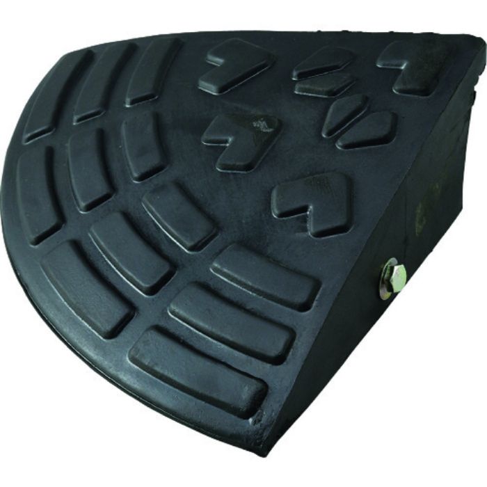 緑十字 95mm段差用プレート コーナータイプ 黒 ロードアップ6010R H95×W250×D250mm 再生ゴム製(Tcode:1479770)