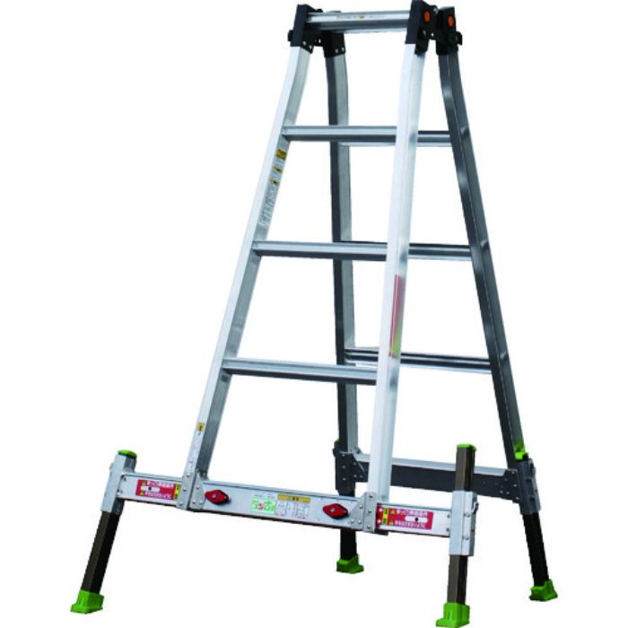 ナカオ アウトリガー内蔵4脚伸縮式 兼用脚立 ダン吉 D-150 H=1500(Tcode:8315219)