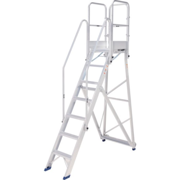 PiCa 折りたたみ式作業台DWR型 2.1m 手すり付き(H:900mm)(Tcode:2494298)