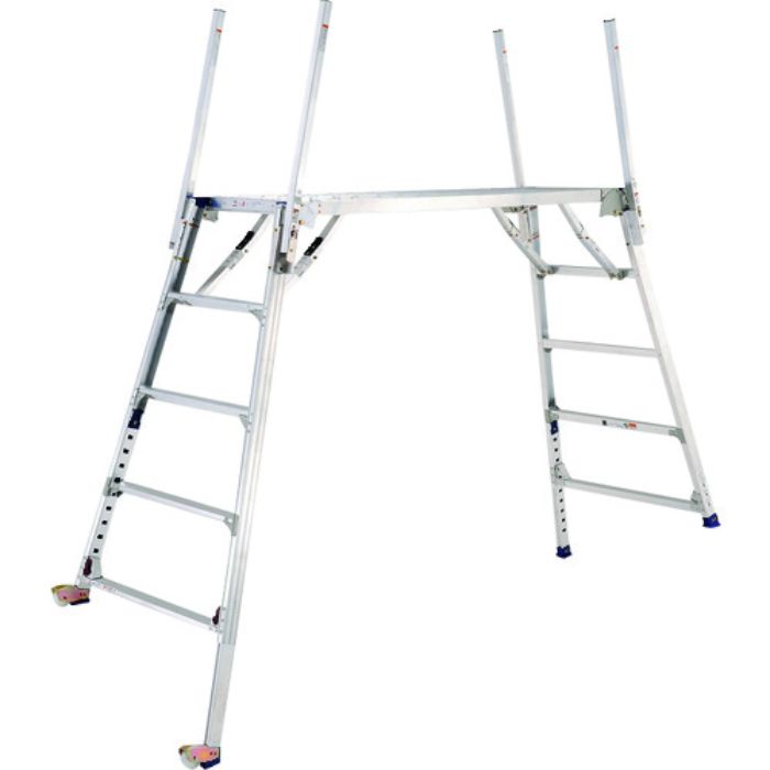 PiCa 可搬式作業台ダイナワークタフ DXA型 高さ1369〜1800mm手掛り棒付き(Tcode:1461997)