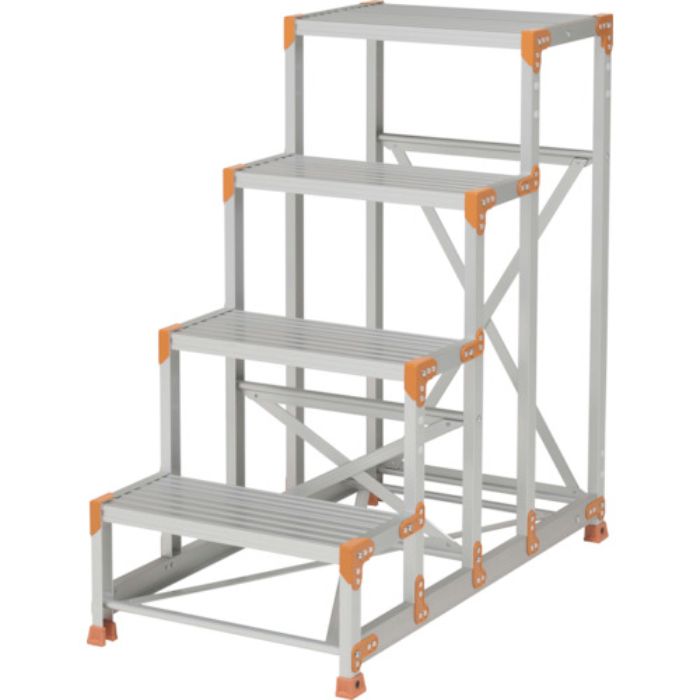 PiCa 作業台 FGN型 4段W600×D400×H1200踏ざん奥行250(Tcode:3842828)