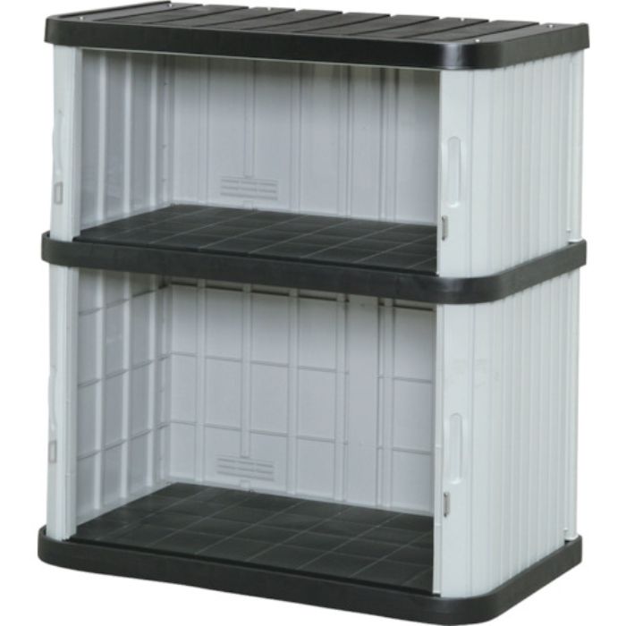 IRIS 201585 ミニロッカー ML-1050V ブラック/グレー(Tcode:4129237)