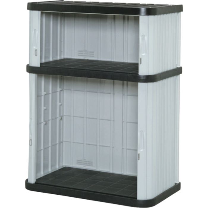 IRIS 201587 ミニロッカー ML-1250V ブラック/グレー(Tcode:7549792)