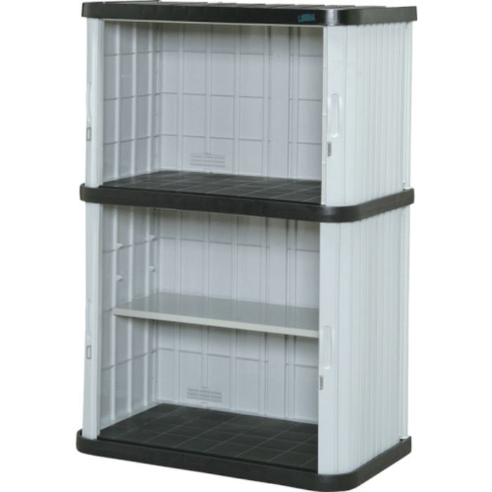 IRIS 201589 ミニロッカー ML-1400V ブラック/グレー(Tcode:7549806)