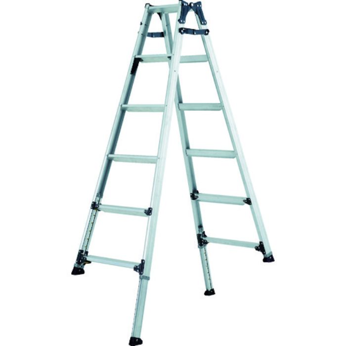 アルインコ 伸縮脚立(ステップ幅広)180cm 最大使用質量100kg(Tcode:8202637)